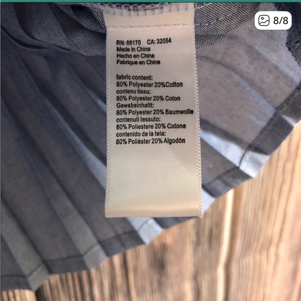 Anthropologie Lili’s Closet Pleated Blue Skirt Size M - Picture 10 of 10